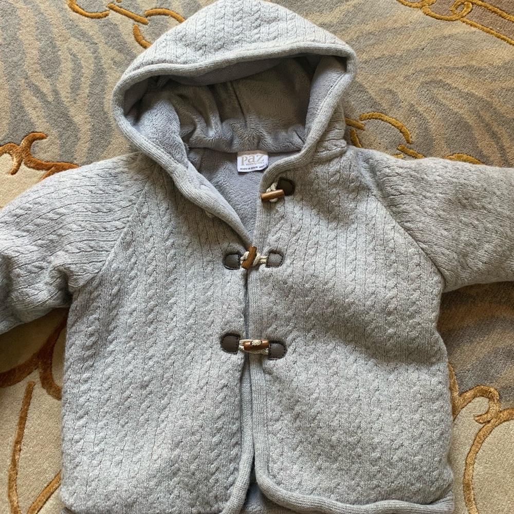 Boy’s Paz Thick-Knit Sweater w/fur